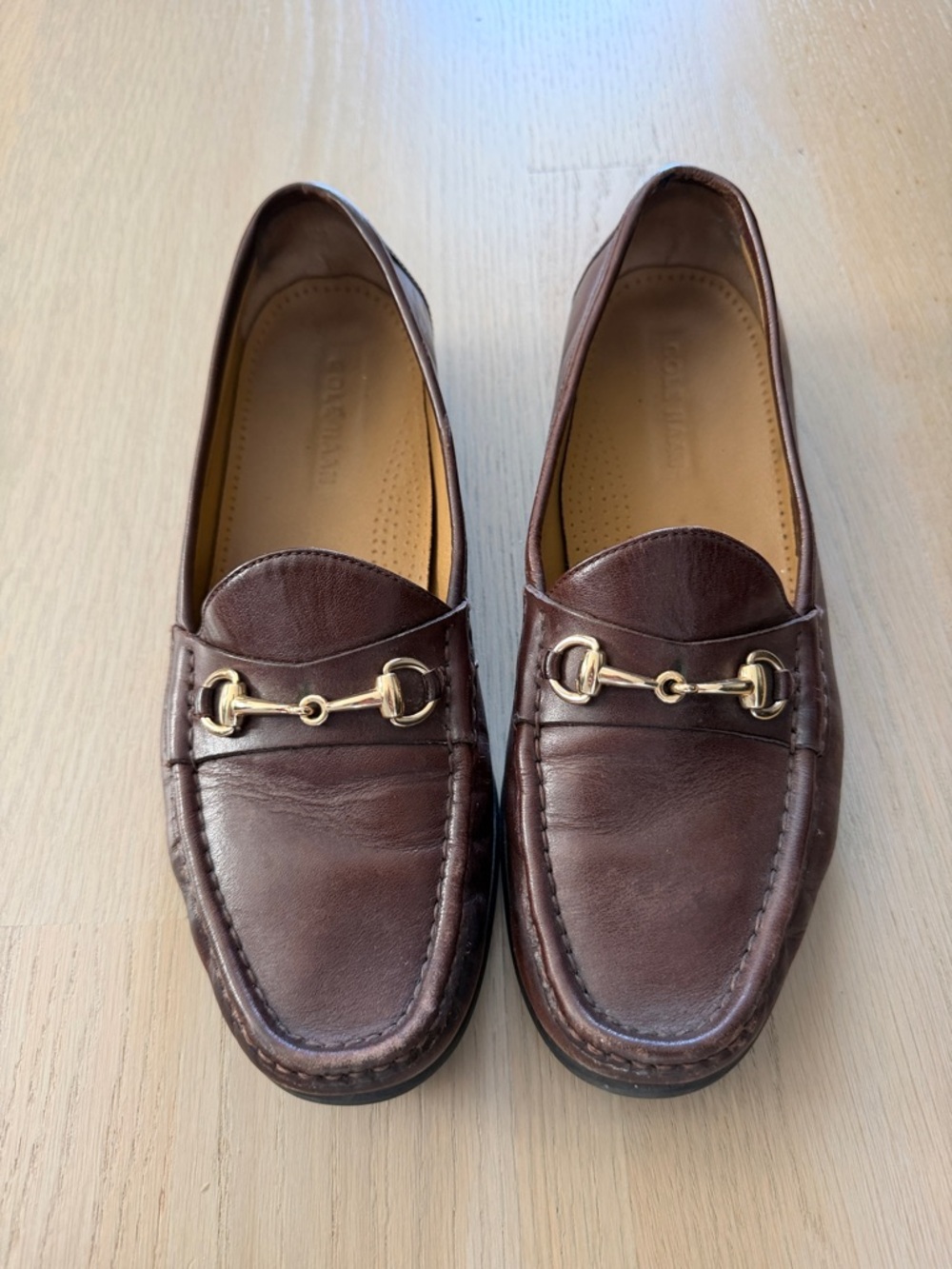 Cole Haan Brown Leather Bit Loafers